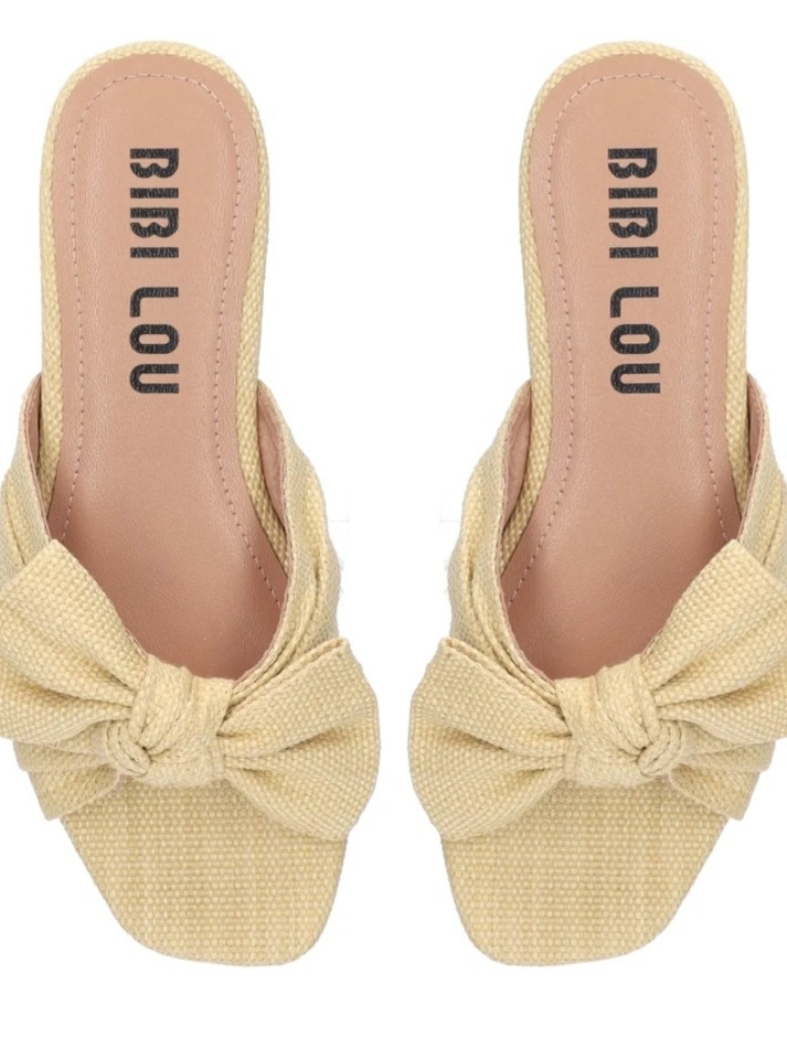 Bibi Lou Karsie Sandal Natural Women's Bow Slide Sandals
